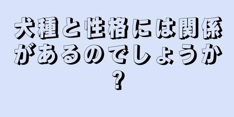 犬種と性格には関係があるのでしょうか?