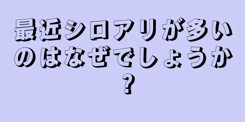 最近シロアリが多いのはなぜでしょうか？