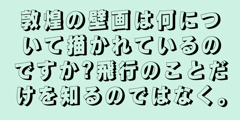敦煌の壁画は何について描かれているのですか?飛行のことだけを知るのではなく。