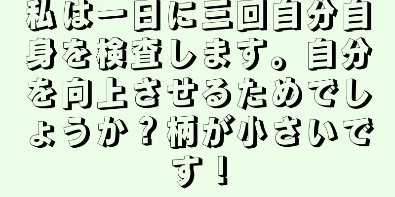 私は一日に三回自分自身を検査します。自分を向上させるためでしょうか？柄が小さいです！