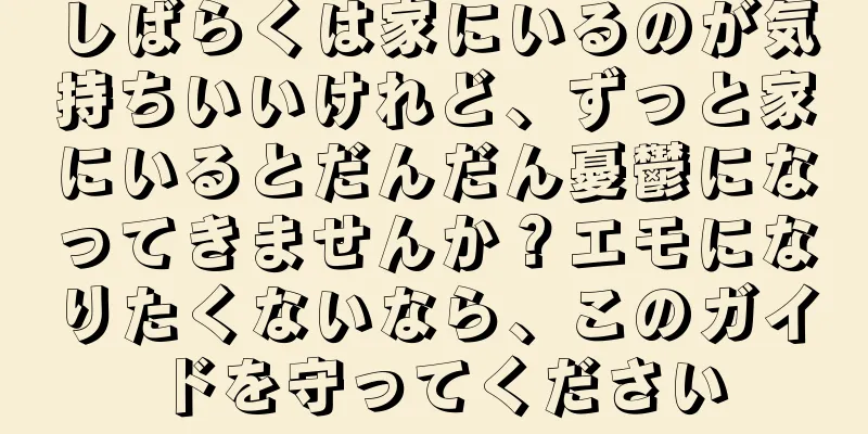 しばらくは家にいるのが気持ちいいけれど、ずっと家にいるとだんだん憂鬱になってきませんか？エモになりたくないなら、このガイドを守ってください