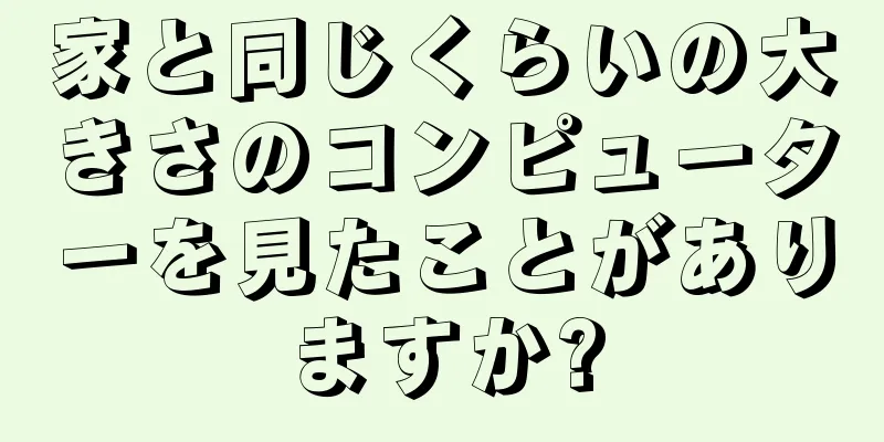 家と同じくらいの大きさのコンピューターを見たことがありますか?