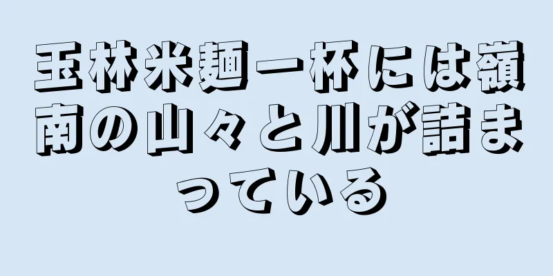 玉林米麺一杯には嶺南の山々と川が詰まっている