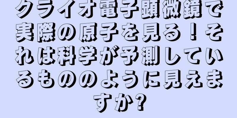 クライオ電子顕微鏡で実際の原子を見る！それは科学が予測しているもののように見えますか?