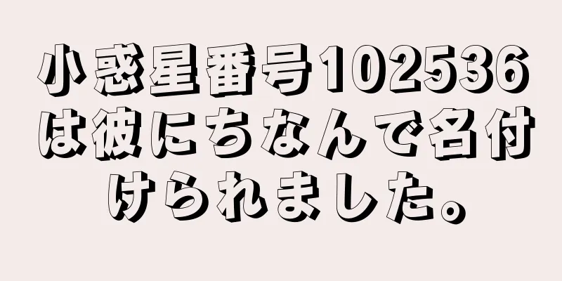 小惑星番号102536は彼にちなんで名付けられました。