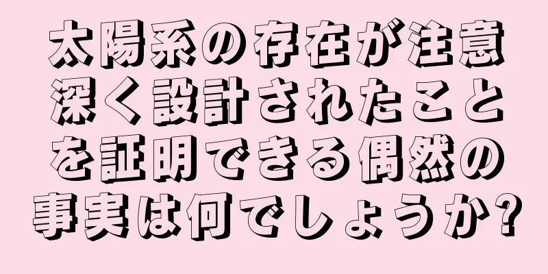 太陽系の存在が注意深く設計されたことを証明できる偶然の事実は何でしょうか?