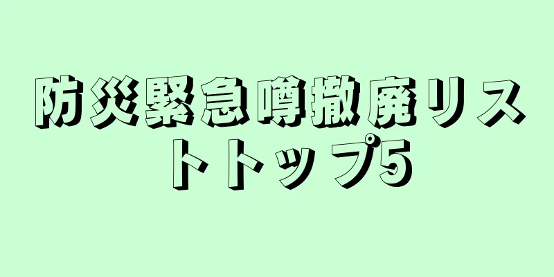 防災緊急噂撤廃リストトップ5