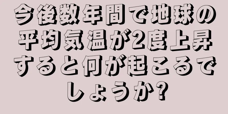今後数年間で地球の平均気温が2度上昇すると何が起こるでしょうか?