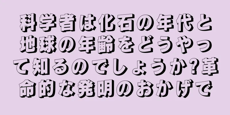 科学者は化石の年代と地球の年齢をどうやって知るのでしょうか?革命的な発明のおかげで