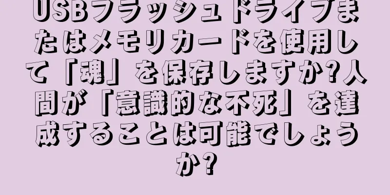 USBフラッシュドライブまたはメモリカードを使用して「魂」を保存しますか?人間が「意識的な不死」を達成することは可能でしょうか?