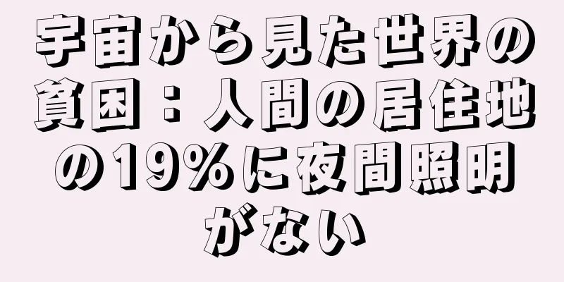宇宙から見た世界の貧困：人間の居住地の19％に夜間照明がない