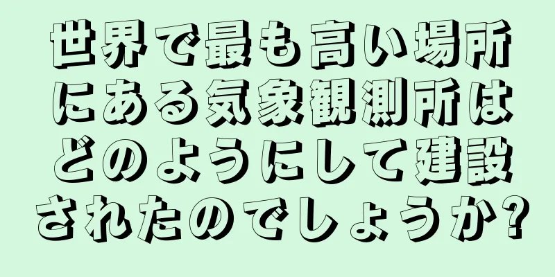 世界で最も高い場所にある気象観測所はどのようにして建設されたのでしょうか?