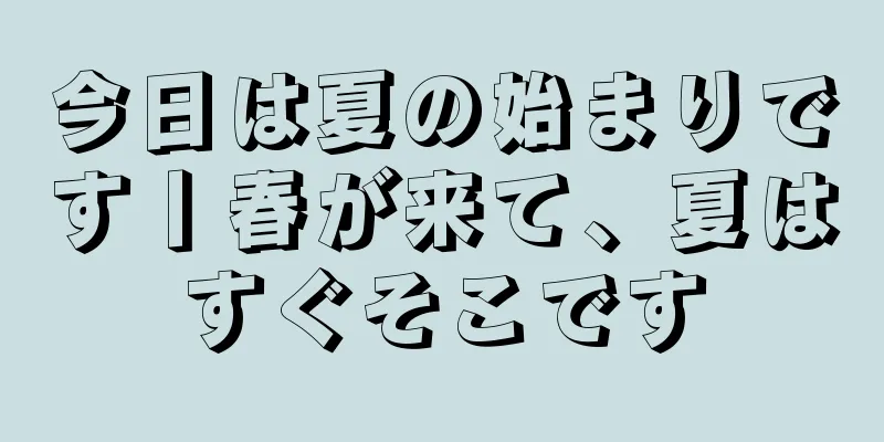 今日は夏の始まりです丨春が来て、夏はすぐそこです