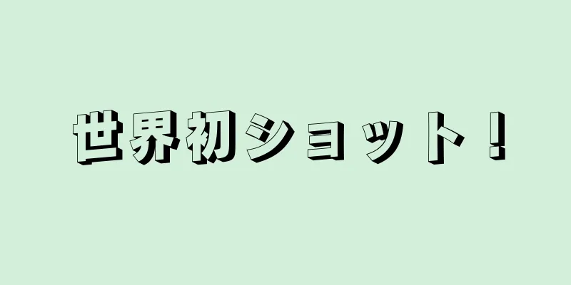 世界初ショット！