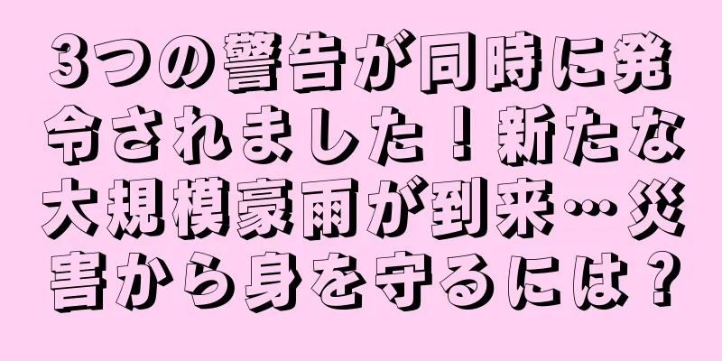 3つの警告が同時に発令されました！新たな大規模豪雨が到来…災害から身を守るには？