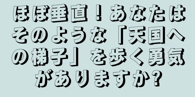 ほぼ垂直！あなたはそのような「天国への梯子」を歩く勇気がありますか?