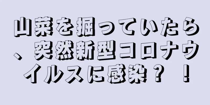 山菜を掘っていたら、突然新型コロナウイルスに感染？ ！