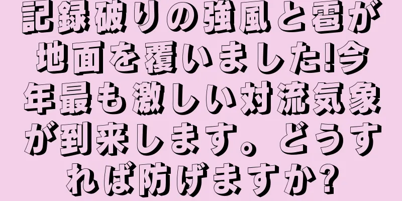 記録破りの強風と雹が地面を覆いました!今年最も激しい対流気象が到来します。どうすれば防げますか?