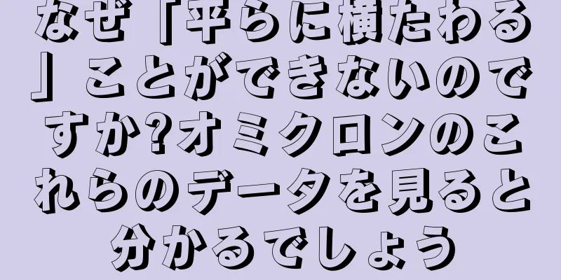 なぜ「平らに横たわる」ことができないのですか?オミクロンのこれらのデータを見ると分かるでしょう