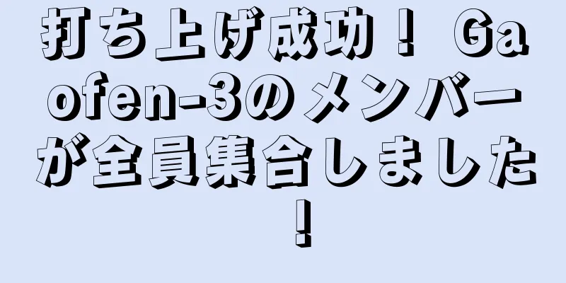 打ち上げ成功！ Gaofen-3のメンバーが全員集合しました！