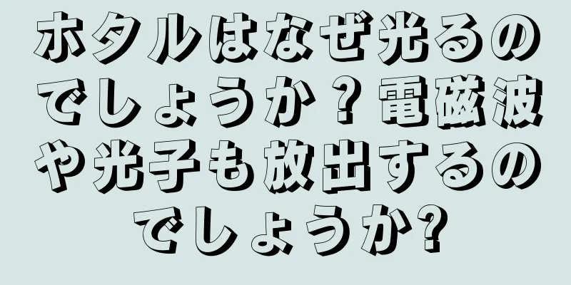 ホタルはなぜ光るのでしょうか？電磁波や光子も放出するのでしょうか?