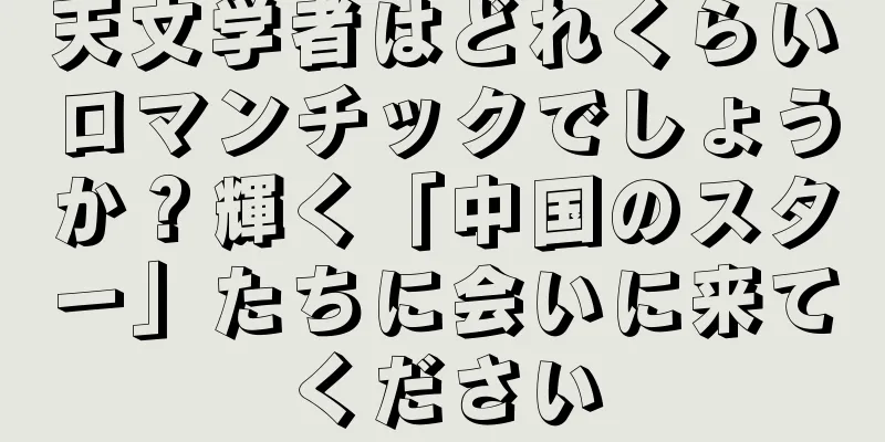 天文学者はどれくらいロマンチックでしょうか？輝く「中国のスター」たちに会いに来てください
