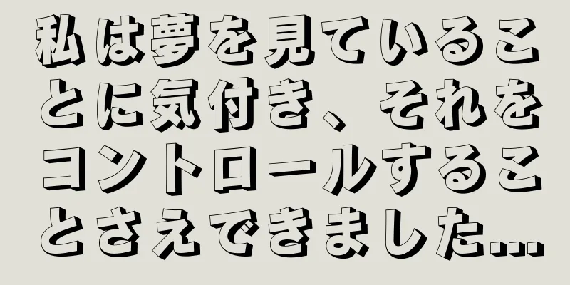 私は夢を見ていることに気付き、それをコントロールすることさえできました...