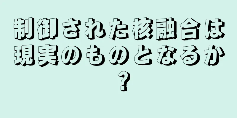 制御された核融合は現実のものとなるか？