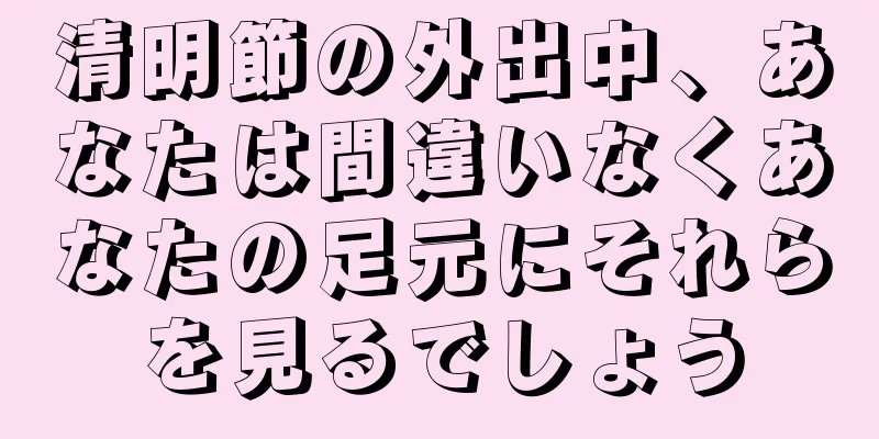 清明節の外出中、あなたは間違いなくあなたの足元にそれらを見るでしょう