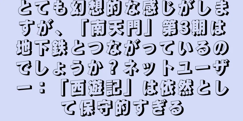 とても幻想的な感じがしますが、「南天門」第3期は地下鉄とつながっているのでしょうか？ネットユーザー：「西遊記」は依然として保守的すぎる