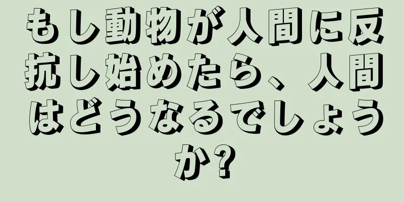 もし動物が人間に反抗し始めたら、人間はどうなるでしょうか?