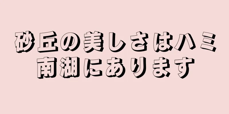 砂丘の美しさはハミ南湖にあります