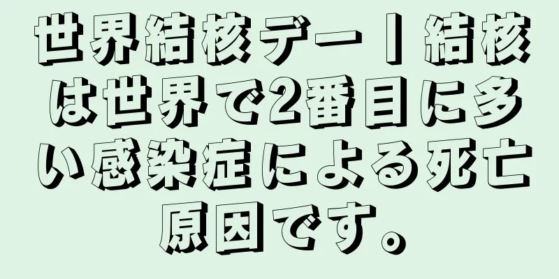 世界結核デー丨結核は世界で2番目に多い感染症による死亡原因です。