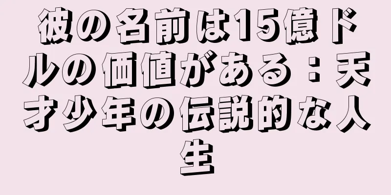 彼の名前は15億ドルの価値がある：天才少年の伝説的な人生