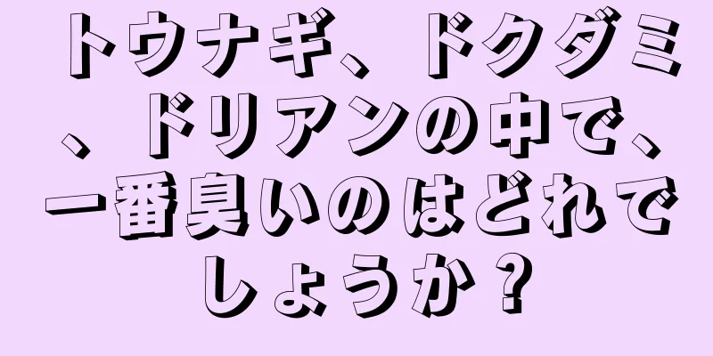 トウナギ、ドクダミ、ドリアンの中で、一番臭いのはどれでしょうか？