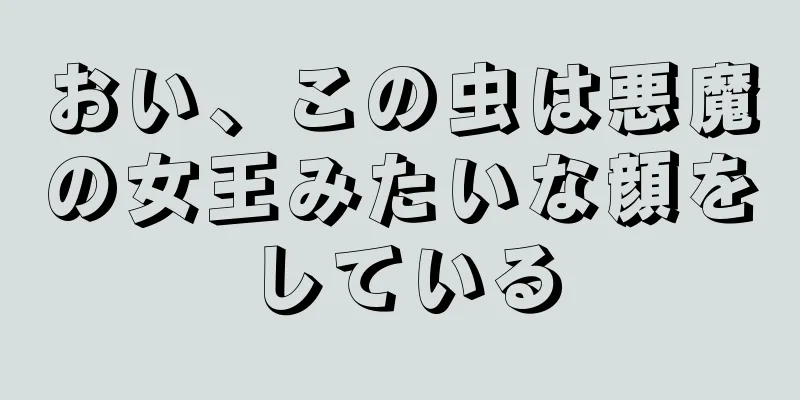 おい、この虫は悪魔の女王みたいな顔をしている