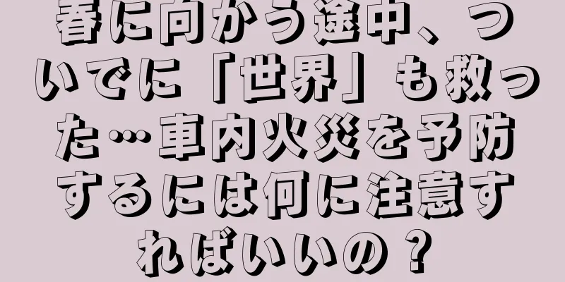 春に向かう途中、ついでに「世界」も救った…車内火災を予防するには何に注意すればいいの？
