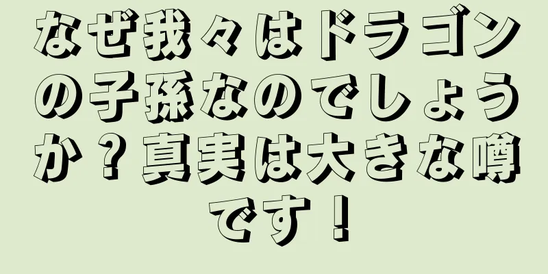 なぜ我々はドラゴンの子孫なのでしょうか？真実は大きな噂です！
