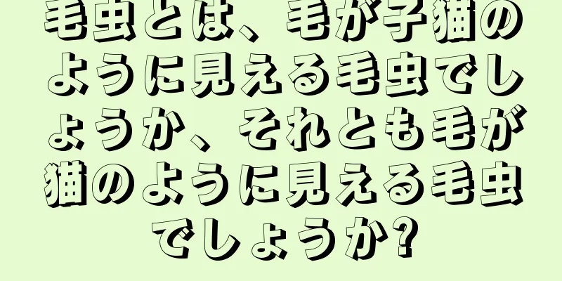 毛虫とは、毛が子猫のように見える毛虫でしょうか、それとも毛が猫のように見える毛虫でしょうか?