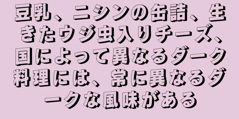 豆乳、ニシンの缶詰、生きたウジ虫入りチーズ、国によって異なるダーク料理には、常に異なるダークな風味がある