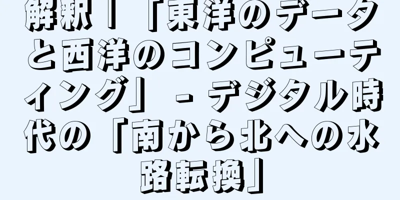 解釈 | 「東洋のデータと西洋のコンピューティング」 - デジタル時代の「南から北への水路転換」