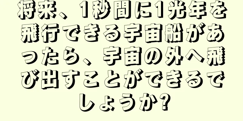 将来、1秒間に1光年を飛行できる宇宙船があったら、宇宙の外へ飛び出すことができるでしょうか?