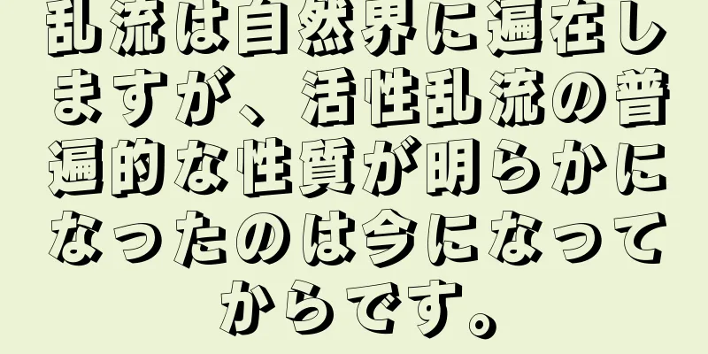 乱流は自然界に遍在しますが、活性乱流の普遍的な性質が明らかになったのは今になってからです。