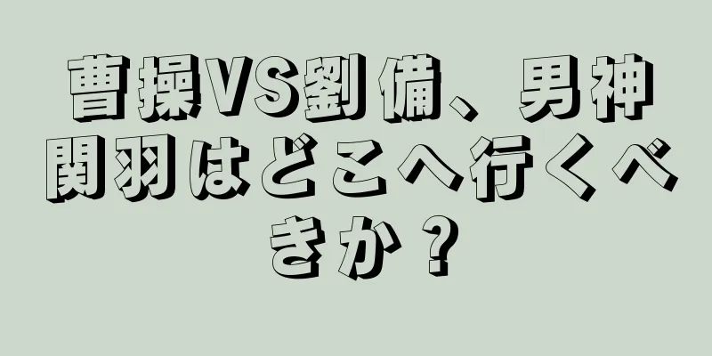 曹操VS劉備、男神関羽はどこへ行くべきか？