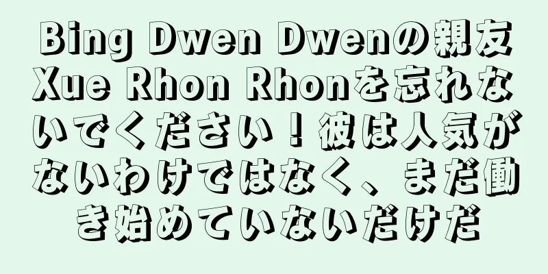 Bing Dwen Dwenの親友Xue Rhon Rhonを忘れないでください！彼は人気がないわけではなく、まだ働き始めていないだけだ