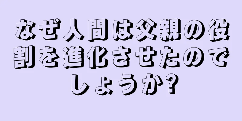 なぜ人間は父親の役割を進化させたのでしょうか?