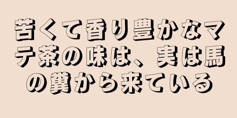苦くて香り豊かなマテ茶の味は、実は馬の糞から来ている