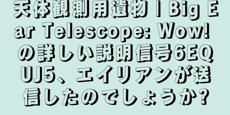 天体観測用遺物 | Big Ear Telescope: Wow! の詳しい説明信号6EQUJ5、エイリアンが送信したのでしょうか?