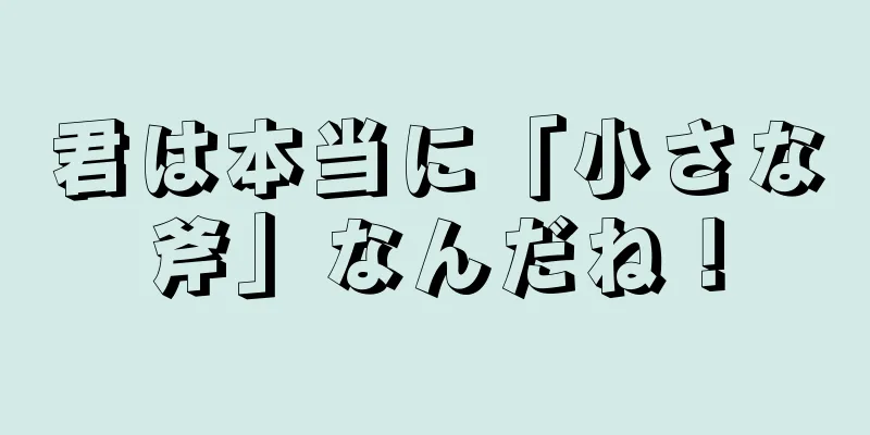 君は本当に「小さな斧」なんだね！