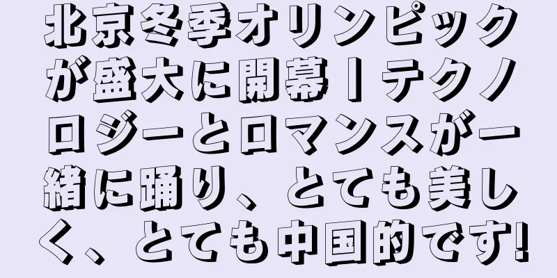 北京冬季オリンピックが盛大に開幕丨テクノロジーとロマンスが一緒に踊り、とても美しく、とても中国的です!